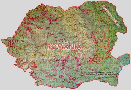 harta romania & moldova - alfa omega tv