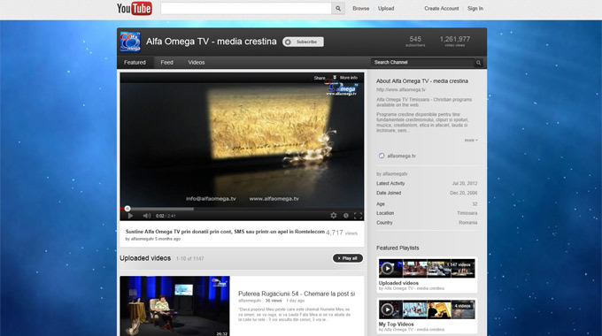 Alfa Omega TV - canal Youtube